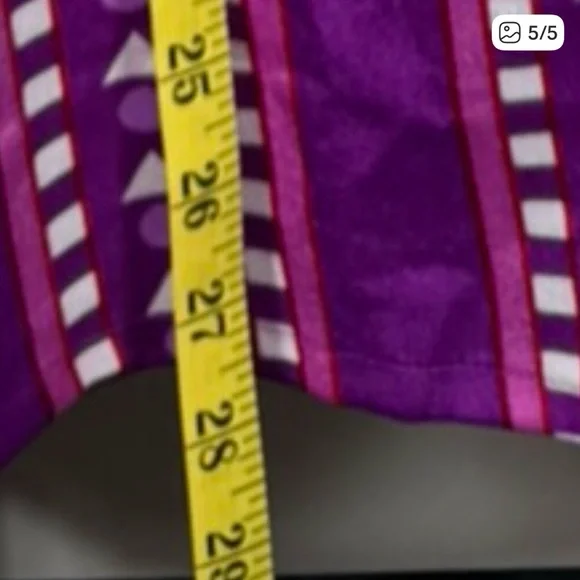 Bob Mackie Wearable Art Geometric Blouse — Vintage Bold Purple Print! - Picture 4 of 4